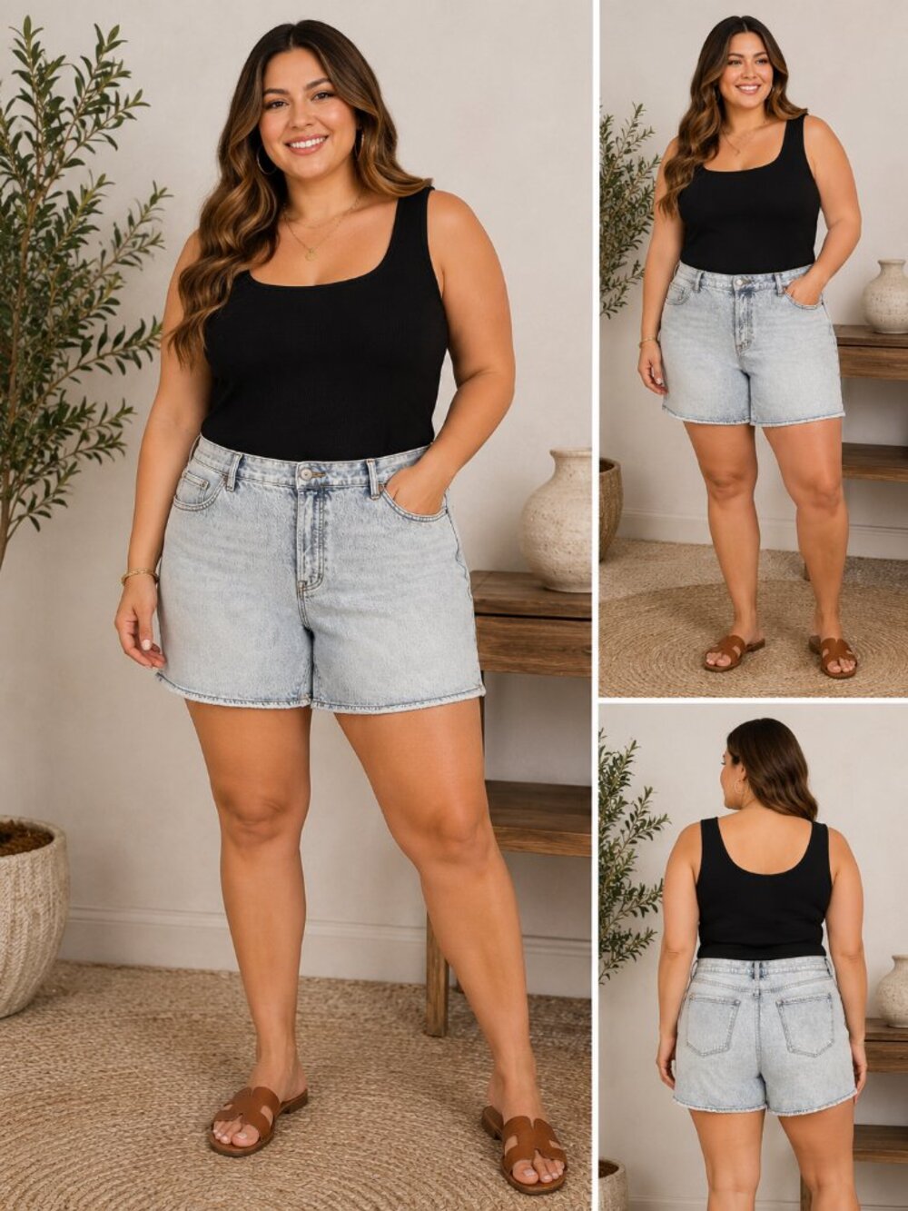 Torrid Light Wash Denim Shorts Size 20 High Rise 7” Inseam Plus Size